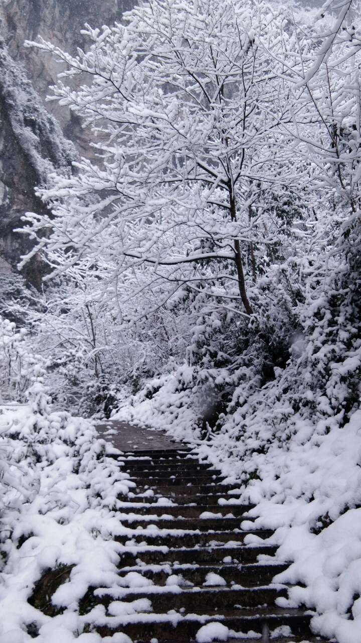 嘉陵江源头雪景图片